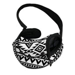White And Black Aztec Pattern Print Pet Sling Carrier
