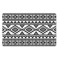 White And Black Aztec Pattern Print Polyester Doormat