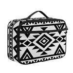 White And Black Aztec Pattern Print Portable Lunch Bag