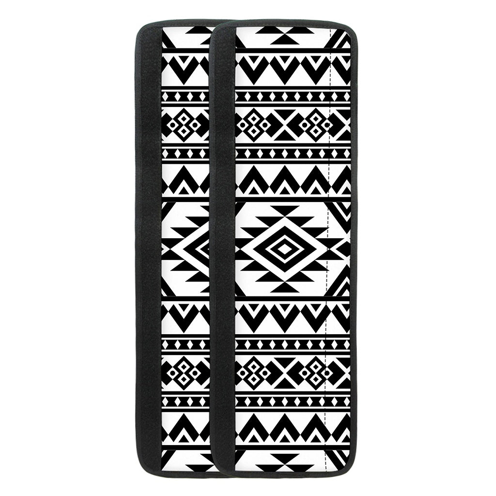 White And Black Aztec Pattern Print Refrigerator Handle Covers