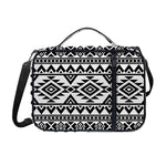 White And Black Aztec Pattern Print Shoulder Strap Bible Bag