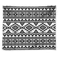 White And Black Aztec Pattern Print Tapestry