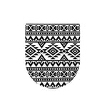 White And Black Aztec Pattern Print Toilet Lid Cover