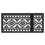 White And Black Aztec Pattern Print Trifold Wallet