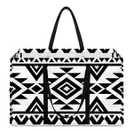 White And Black Aztec Pattern Print Utility Tote Bag
