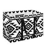 White And Black Aztec Pattern Print Utility Tote Bag