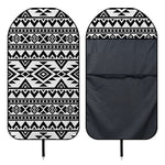 White And Black Aztec Pattern Print Waterproof Car Seat Cover