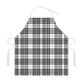 White And Black Border Tartan Print Adjustable Apron