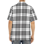 White And Black Border Tartan Print Aloha Shirt