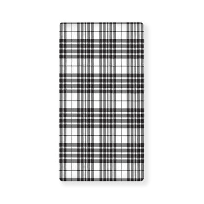 White And Black Border Tartan Print Baby Crib Sheet