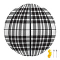 White And Black Border Tartan Print Basketball