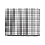 White And Black Border Tartan Print Bifold Wallet