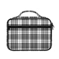 White And Black Border Tartan Print Briefcase Bible Bag