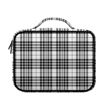 White And Black Border Tartan Print Briefcase Bible Bag