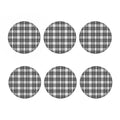 White And Black Border Tartan Print Coaster Set