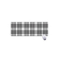 White And Black Border Tartan Print Extended Mouse Pad