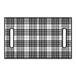 White And Black Border Tartan Print Golf Cart Seat Cover