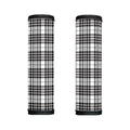 White And Black Border Tartan Print Handle Covers