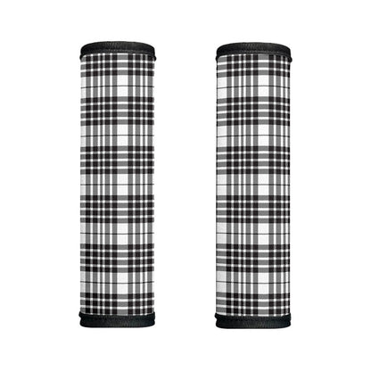 White And Black Border Tartan Print Handle Covers