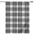 White And Black Border Tartan Print House Flag