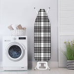 White And Black Border Tartan Print Ironing Board Cover