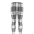 White And Black Border Tartan Print Men's Leggings