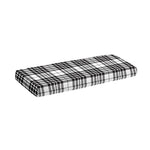White And Black Border Tartan Print Piano Keyboard Cover