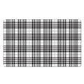 White And Black Border Tartan Print Polyester Doormat