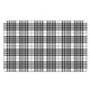 White And Black Border Tartan Print Polyester Doormat