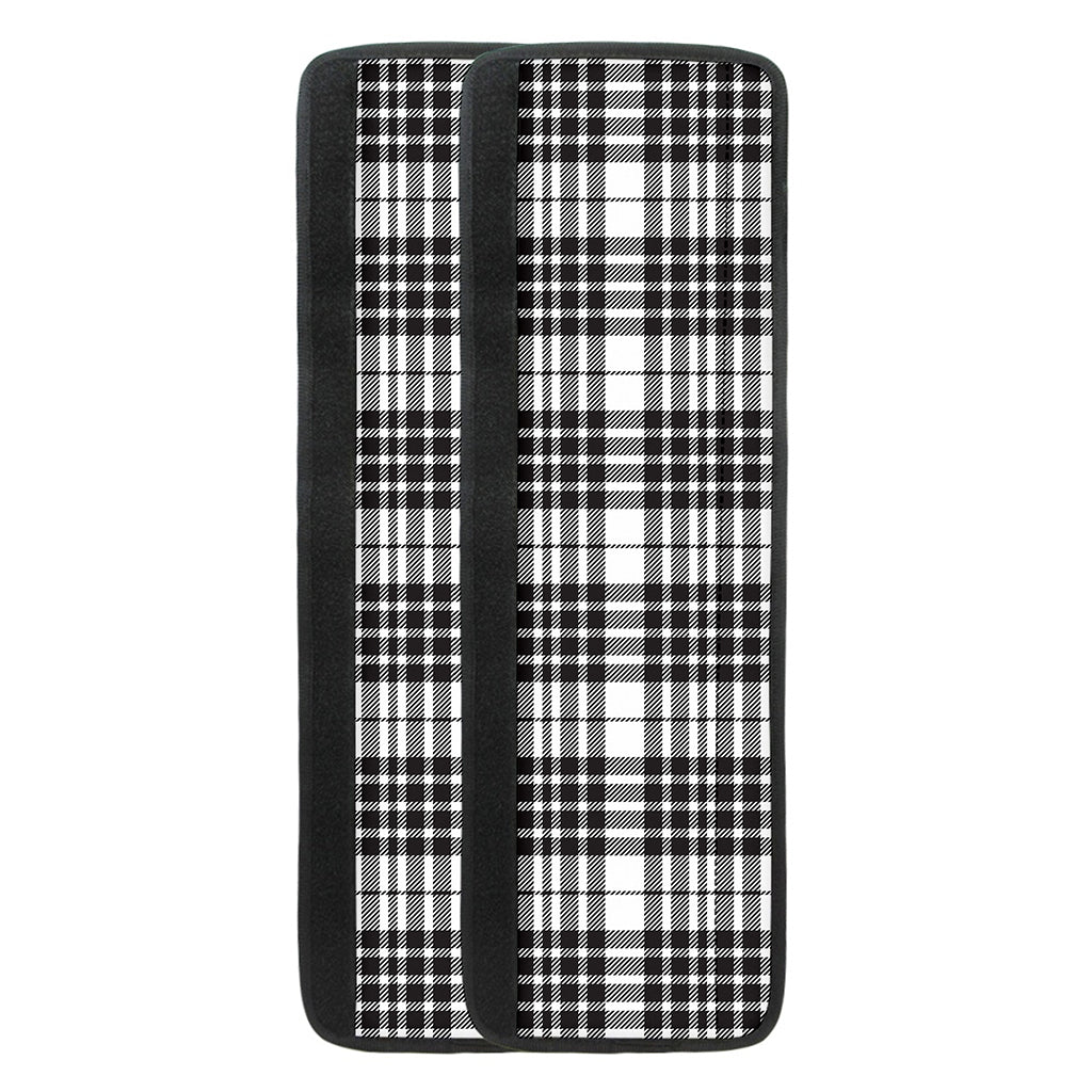 White And Black Border Tartan Print Refrigerator Handle Covers