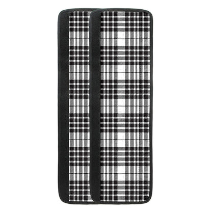 White And Black Border Tartan Print Refrigerator Handle Covers