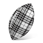 White And Black Border Tartan Print Rugby Ball