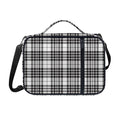 White And Black Border Tartan Print Shoulder Strap Bible Bag