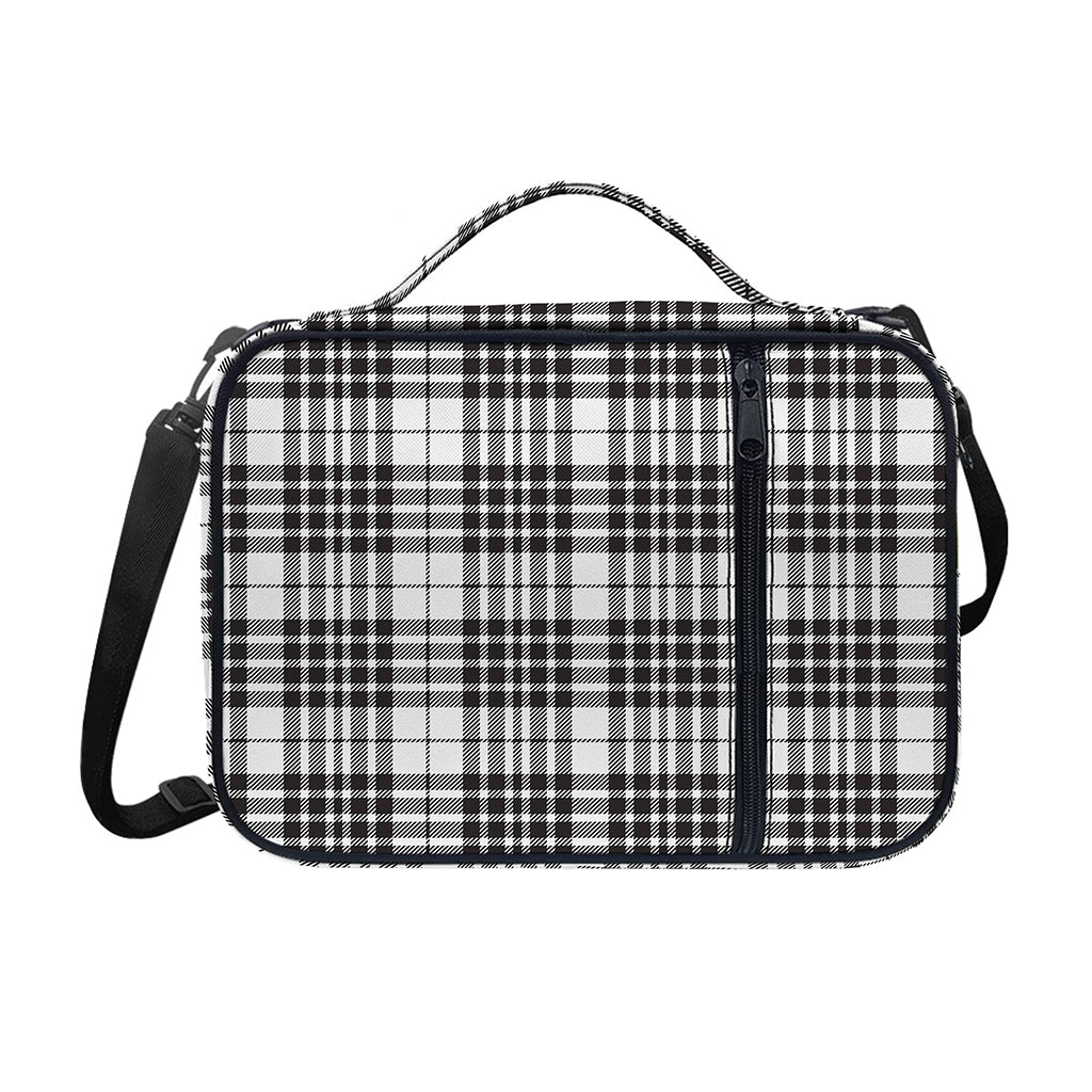White And Black Border Tartan Print Shoulder Strap Bible Bag