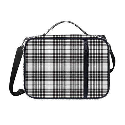 White And Black Border Tartan Print Shoulder Strap Bible Bag