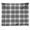 White And Black Border Tartan Print Tapestry