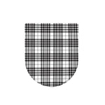 White And Black Border Tartan Print Toilet Lid Cover