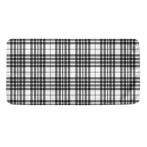 White And Black Border Tartan Print Towel