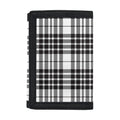 White And Black Border Tartan Print Trifold Wallet