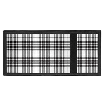 White And Black Border Tartan Print Trifold Wallet