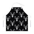 White And Black Capricorn Sign Print Adjustable Apron
