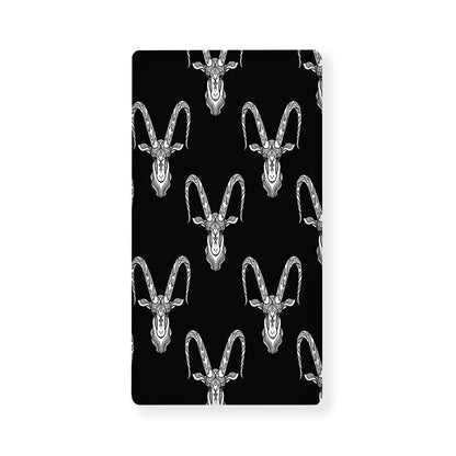 White And Black Capricorn Sign Print Baby Crib Sheet