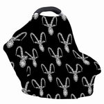 White And Black Capricorn Sign Print Baby Seat Cover