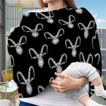 White And Black Capricorn Sign Print Baby Seat Cover