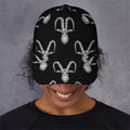 White And Black Capricorn Sign Print Baseball Cap