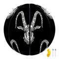 White And Black Capricorn Sign Print Basketball