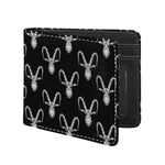 White And Black Capricorn Sign Print Bifold Wallet