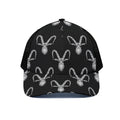 White And Black Capricorn Sign Print Black Mesh Trucker Hat