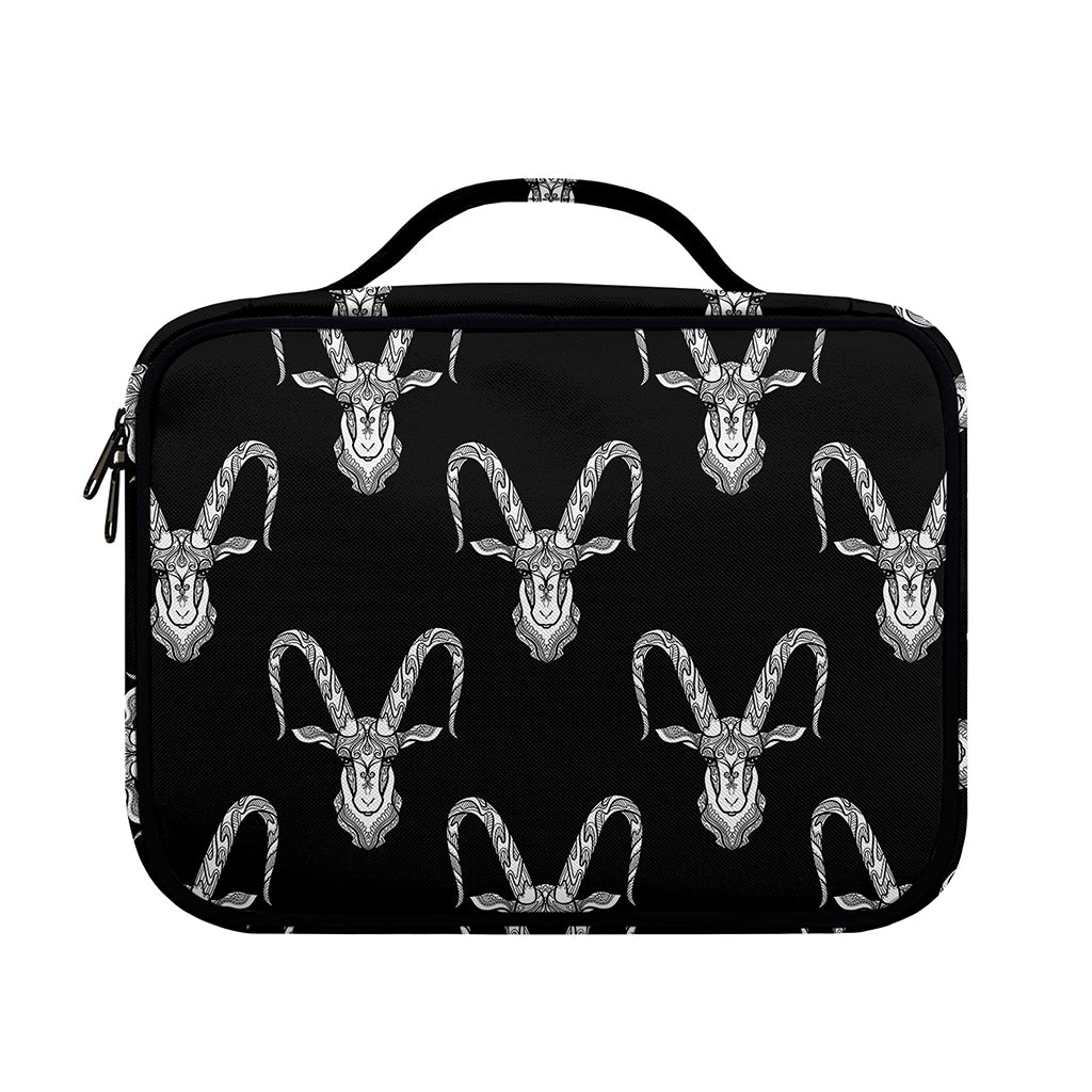 White And Black Capricorn Sign Print Briefcase Bible Bag