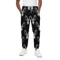White And Black Capricorn Sign Print Cotton Sweatpants